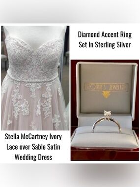 Diamond Accent Ring & Stella McCartney Wedding Dress Bundle